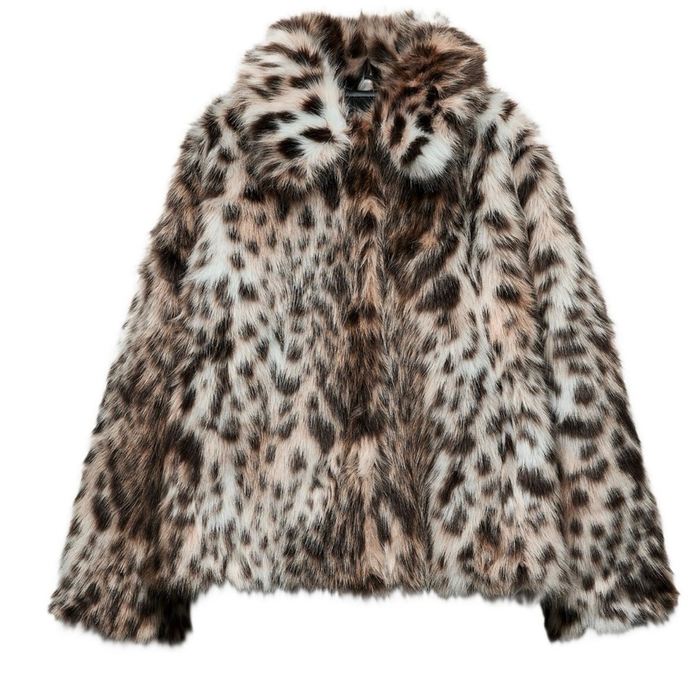 Zara - Brand new - Leopard Print Faux Fur Jacket